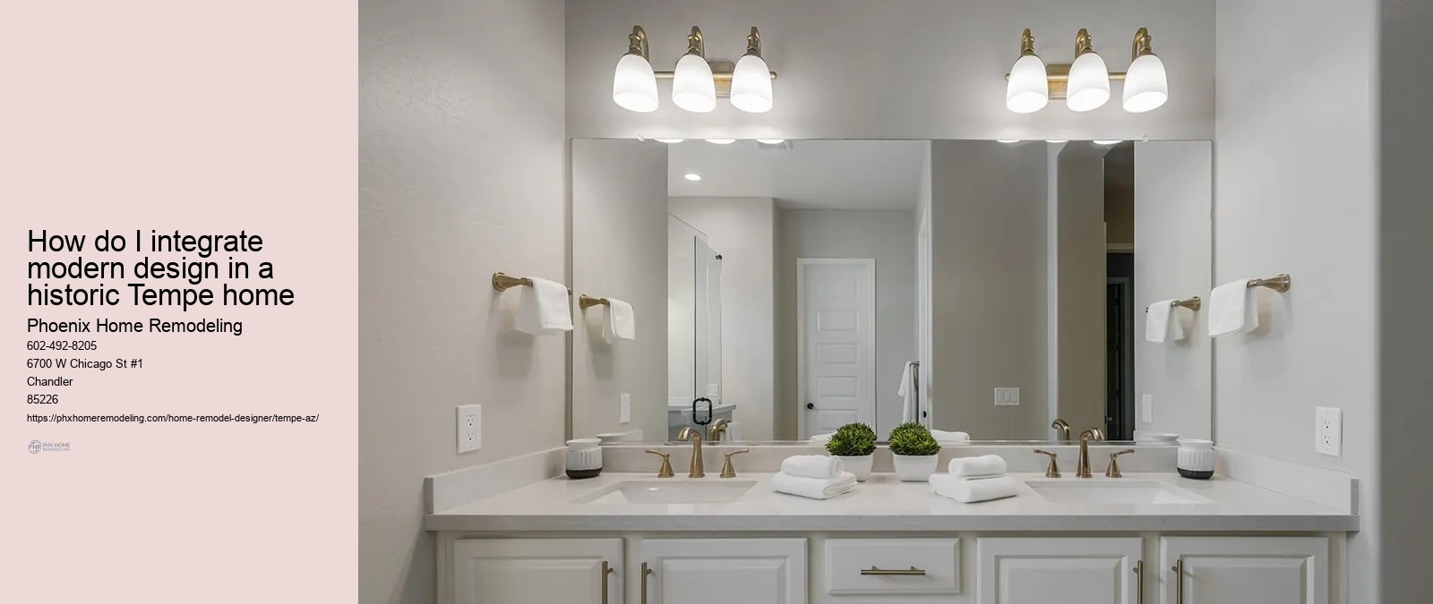 How do I integrate modern design in a historic Tempe home