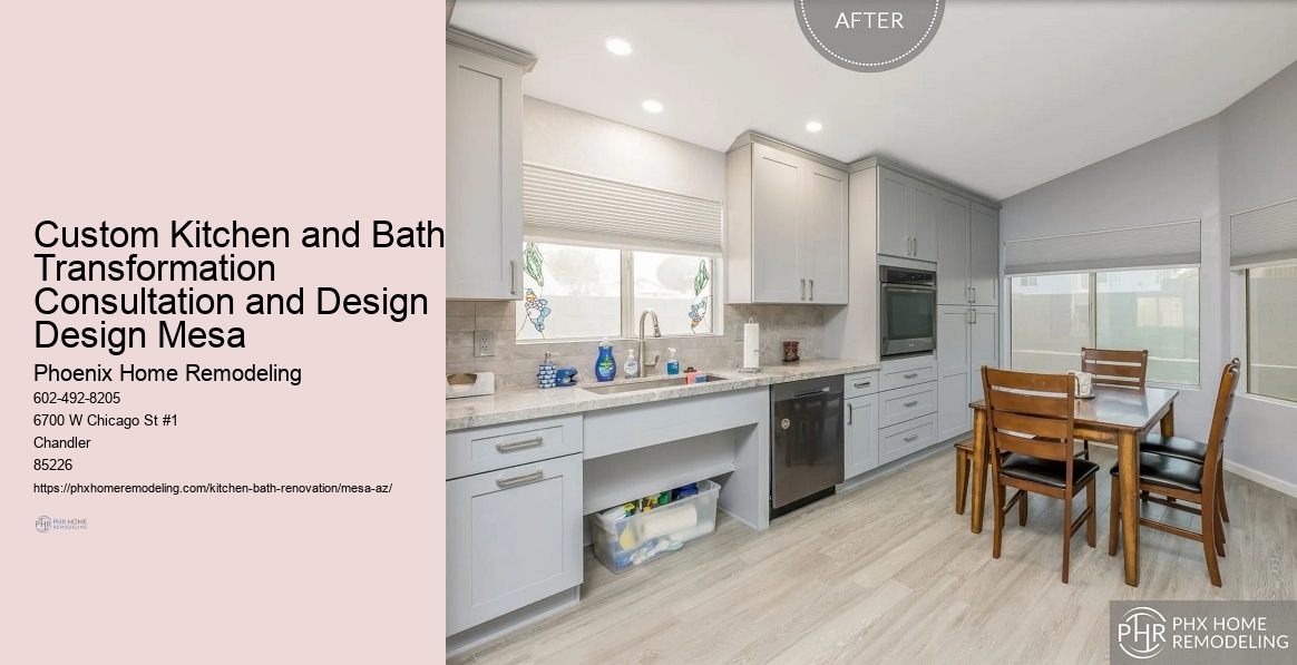 Custom Kitchen and Bath Transformation Consultation and Design Design Mesa